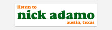Load image into Gallery viewer, &quot;Listen to Nick Adamo&quot; White Vinyl Bumper Stickers
