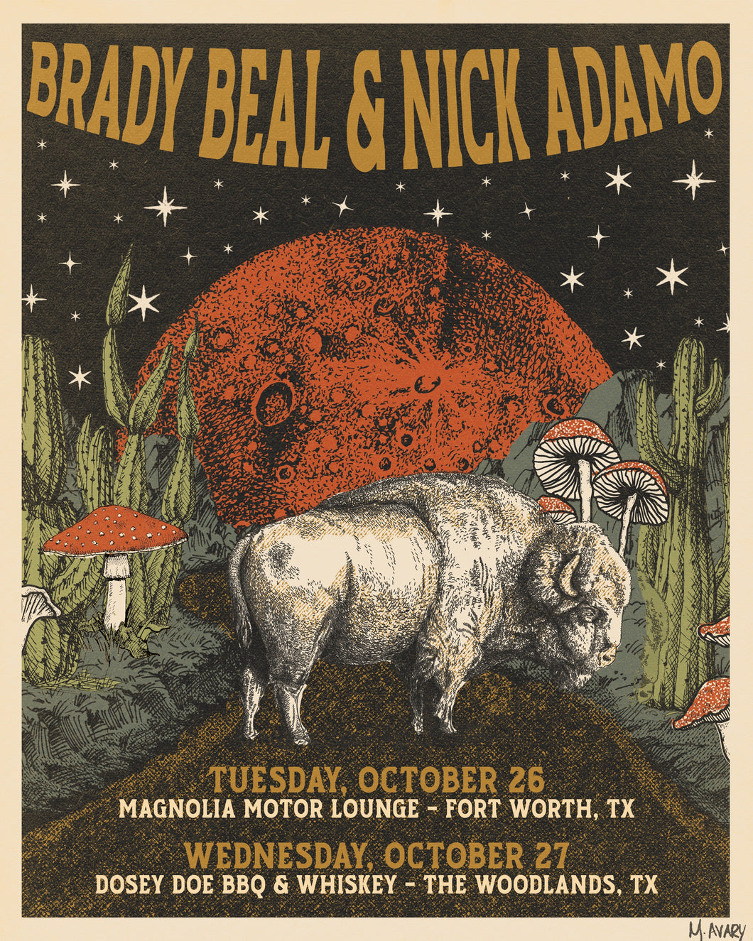 Brady Beal October Run Show Poster - Limited